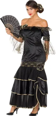 Produktbild von Flamenco Kostüm Spanierin Tänzerin für Damen, Größe:36