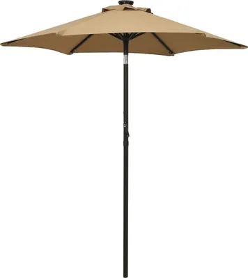 Immagine prodotto di The Living Store Ombrellone con luci LED Taupe 200x211cm Alluminio