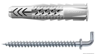Produktbild von fischer Universaldübel UX 10 x 60 WH mit Winkelhaken, 2 Stück