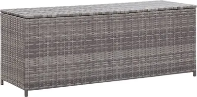 Produktbild von vidaXL Garten Aufbewahrungsbox Kissenbox Gartentruhe Box Aufbewahrungsbox Garten Aufbewahrungsbox Grau 120 x 50 x 60 cm Poly Rattan