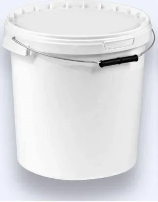 Produktbild von SILPLAST Eimer mit Deckel 20L x 1 Kunststoffeimer 20 Liter lebensmittelecht stapelbar Plastikeimer leer Weiß