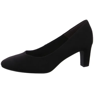 Produktbild von Tamaris Damen Pumps klassisch rund Blockabsatz samtige Haptik 1-22418-41, Größe:39 EU, Farbe:Schwarz
