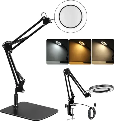 Zdjęcie produktu dla Lupka, oświetlenie LED, regulowana konstrukcja z klipsem, kolor czarny