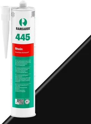 Produktbild von RAMSAUER 445 Naturstein Silikon 310 ml Kartusche Schwarz