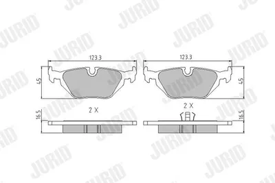 Produktbild von JURID Bremsbeläge Satz Hinten für BMW 3 Limousine (E46) 571527J
