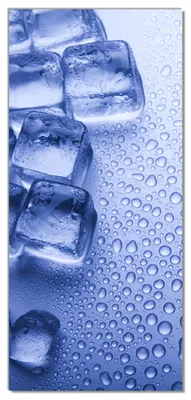 Produktbild von Wallario selbstklebende Türtapete 100 x 220 cm - Eiswürfel - Abwischbar, rückstandsfrei zu entfernen