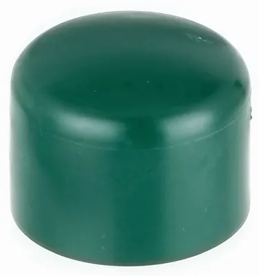 Produktbild von Alberts 855260 Pfostenkappe für runde Metallpfosten, Kunststoff, grün, für Pfosten-Ø 38 mm, 20er Set