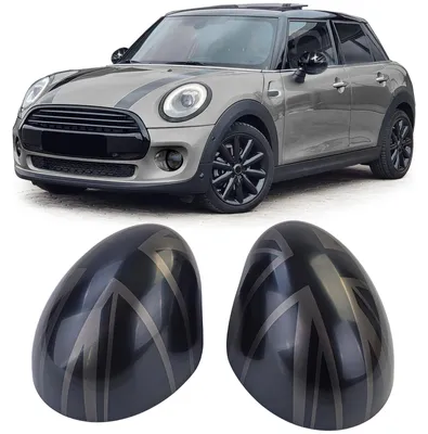 Immagine prodotto di Copertura per specchietti, motivo Union Jack nero, compatibile con MINI F54 F55 F56 F57, dal 2013 al 2018