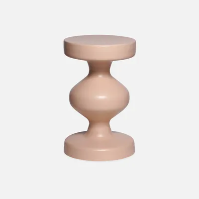 Produktbild von sweeek - Beistelltisch, Sofaende, Nachttisch aus Metall, Ø 29,5 x H 48,5 cm - Nude