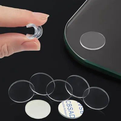 Produktbild von 50 Stück transparente Antirutsch-Pads für Glasplatten, 27 mm