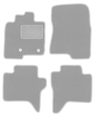 Produktbild von Velours-Fußmatten für Mitsubishi Pajero IV 2006-2018 (Langversion) – 4-tlg, Grau, passgenau – Wielganizator OSLO