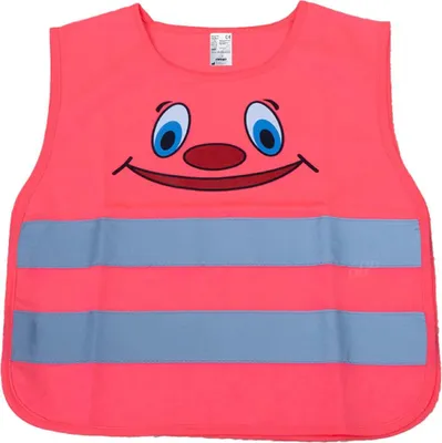 Produktbild von Kinder-Warnweste Reflektierend Pink Lächeln Sicherheit AMIO-03988