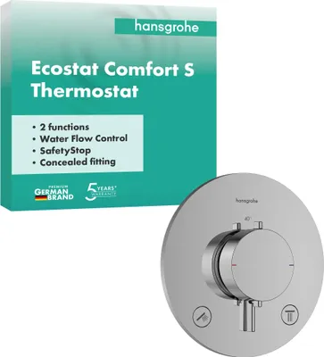 Immagine prodotto di hansgrohe Set finito termostato da incasso Ecostat Comfort S 2 utenze cromato, 1 pz.