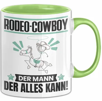 Produktbild von Rodeo-Cowboy Tasse Geschenk für Rodeo-Cowboy Der Mann Der Alles Kann Geschenkidee zum Geburtstag (Grün)