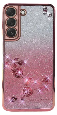 Produktbild von GLITZER STRASS ROSE TPU HÜLLE Silikon Case Cover Handyhülle für Samsung Galaxy S21 FE 5G