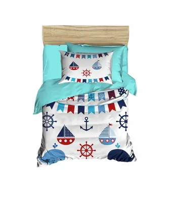 Produktbild von L'Essentiel Linge de Maison, PH113, Baby-Bettbezug-Set, Türkis, 100 x 150 cm