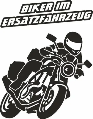 Produktbild von Hermann Schütz Aufkleber Biker im Ersatzfahrzeug 115x150mm