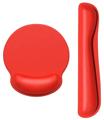 Image de Repose-poignet clavier - Mousse à mémoire de forme - Antidérapant - Ensemble avec tapis de souris