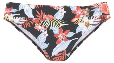 Productafbeelding van S.Oliver dames bikini broekjes, model Suki-18, bordeauxrood-zwart, met print, maat 42 EU