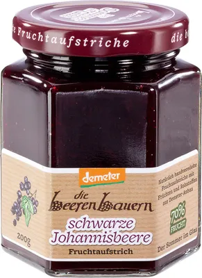 Produktbild von die beerenbauern - Schwarzer Johannisbeer Fruchtaufstrich - 200g