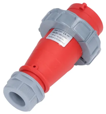 Zdjęcie produktu dla Wtyczka przemysłowa, IP67, wodoodporna, montaż ukryty, wtyczka lotnicza, 4-biegunowa, 3P+E, AC 380415 V, 16 A
