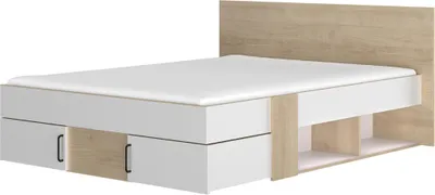 Produktbild von CALICOSY -  Bett mit Stauraum 140x190cm - Drehbar