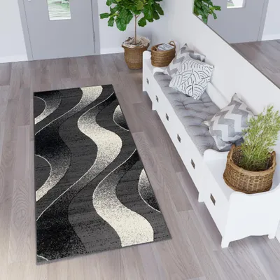 Produktbild von Tapiso Läufer DREAM Modern Dunkelgrau Schlafzimmer  60 x 180