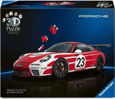 Produktbild von 3D Puzzle Porsche 911 GT3 Cup Salzburg, 108 Teile, Klebstofffrei
