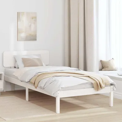 Immagine prodotto di Maison Exclusive - Letto con testiera Bianco 100 x 200 cm Legno di pino massiccio