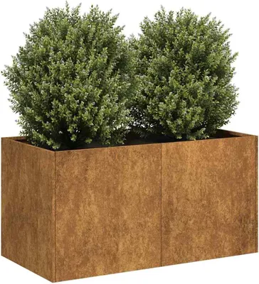 Obrázok produktu pre vidaXL Kvetináč Rusty 80x40x40 cm Oceľ odolná voči poveternostným vplyvom