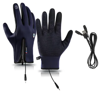 Produktbild von Wasserdichte, beheizbare Handschuhe für Damen und Herren, wiederaufladbar, mit Touchscreen, elektrisch beheizbar, zum Skifahren, Wandern, Radfahren und Autofahren.
