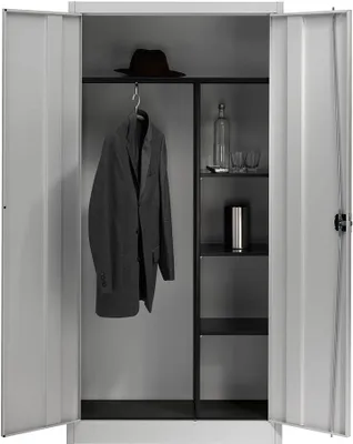 Produktbild von mauser Stahlschrank 790064A0 lichtgrau 3 Fachböden 95,0 x 42,0 x 195,0 cm, aufgebaut, 1 St.