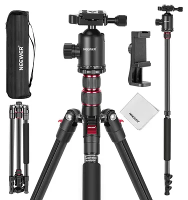 Zdjęcie produktu dla Statyw fotograficzny i monopod o wysokości 77 cali z uchwytem na smartfon