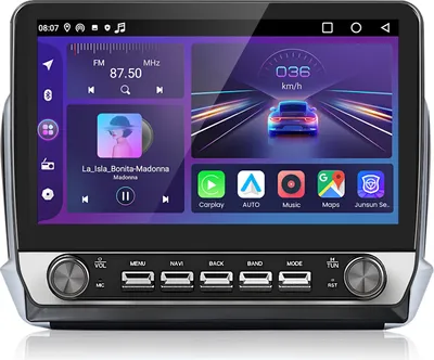 Produktbild von 10.1" Android 15 Autoradio Carplay Für Peugeot 208/2008 2012-2018 GPS Navi WIFI 4G BT DAB+ SWC USB 6+128G Mit Drehknopf  8-Kern