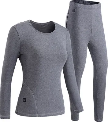 Image de INF Ensemble de sous-couche chauffante pour femme Gris M