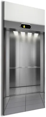 Produktbild von Wallario Premium Leinwandbild Fahrstuhl in Größe 80 x 200 cm