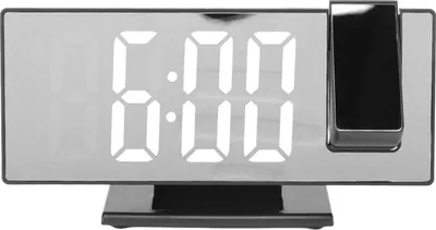 Imagen del producto de Reloj despertador digital con proyección, atenuación automática, pantalla espejo LED y función de reloj electrónico, ideal para el dormitorio