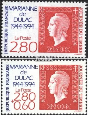Produktbild von Briefmarken Frankreich 1994 Mi 3010C-3011C (kompl.Ausg.) postfrisch Tag der Briefmarke