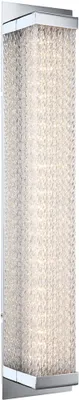 Produktbild von LED Wandlampe, Chrom Glas gerillt, H 47,5 cm