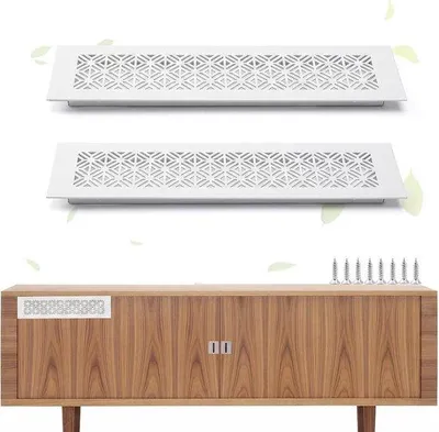 Produktbild von 2 rechteckige Lüftungsgitter, 350 x 80 mm