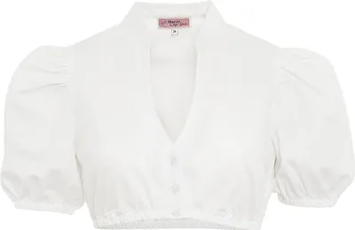 Produktbild von MarJo Dirndlbluse ZELL Weiß – Klassisch-elegantes Basic für Trachtenmode, hoher Komfort