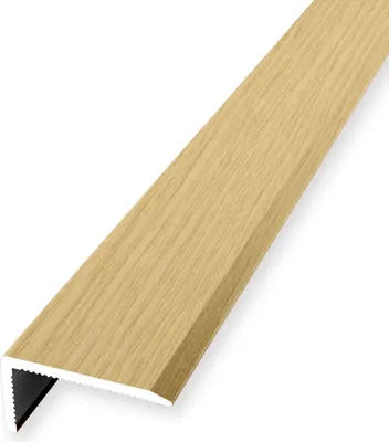 Produktbild von Treppenkantenprofil 10 x 20 x 1000 mm Winkelprofil Einfasshöhe 0 - 7.7 mm Aluminium Glatt Ungebohrt Eiche Hell Küberit