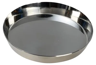 Kerzenteller Edelstahl poliert 9 cm rund