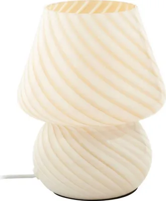 Produktbild von Lindby Tischleuchte Andriana, gelb/weiß, Glas, Ø 15 cm