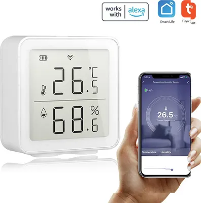 Image de Tuya WIFI Intelligent Home Capteur de température sans fil Système de scène domotique compatible avec Alexa