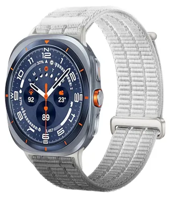 Produktbild von Strap-it Nylon 'Air'-Armband passend für Samsung Galaxy Watch Ultra 2 (2026) / Ultra (2024/2025) - Farbverlauf Grau