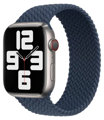 Immagine prodotto di Cinturino intrecciato Solo Loop per Apple Watch | 44/45/46/49 mm - Taglia 12 - Abyss Blue
