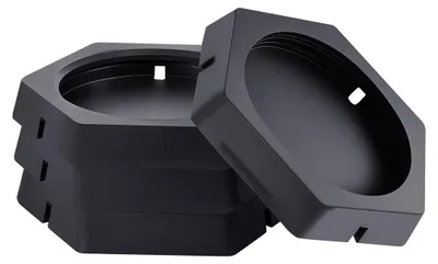 Obrázok produktu pre VEVOR 4 balenia vyrovnávacích podložiek pre obytné automobily Podložky pod zdvihák prívesu Gumové 2300 kg nosnosť, veľký povrch, ideálne pre okrúhle nohy zdviháka (254 mm)