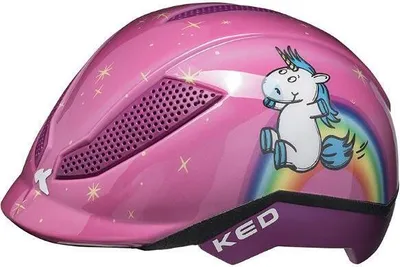 Produktbild von Kinderfahrradhelm S Unicorn mit maxSHELL, LED & Insektenschutz