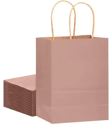 Obrázok produktu pre Papierové vrecká s rúčkami, 32 kusov, vhodné na kávu, rozmer 21x15x8 cm, malé darčekové vrecká na oslavy